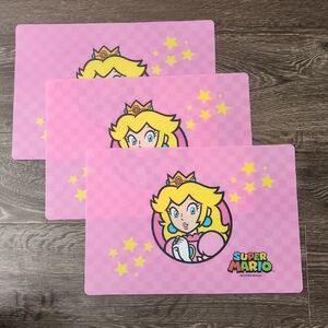 Super Mario "Always Peachy" Placemat Set of 3